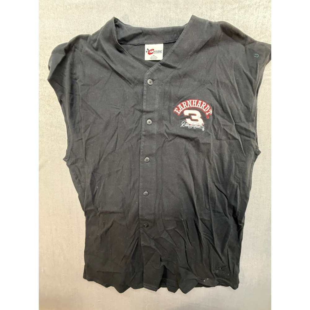 NASCAR Chase Authentics Dale Earnhardt Sleeve Shirt Button up Black XL